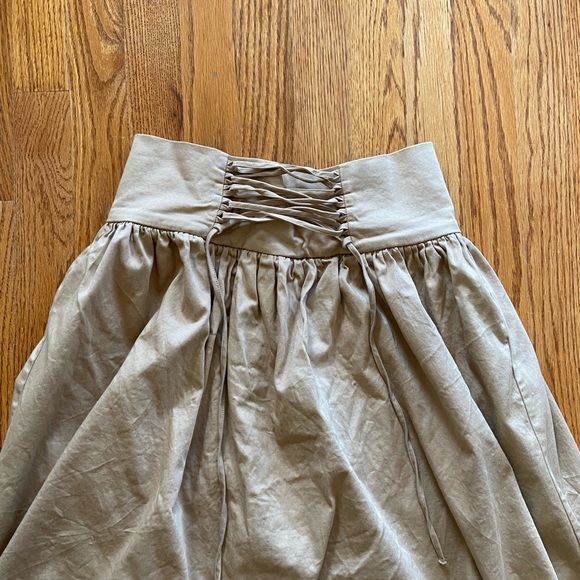 Zara skirt Knee length size medium tan corset - Picture 6 of 9